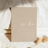 INDIE Modern Bohemisch Earth Tone Beige Wedding Einladung