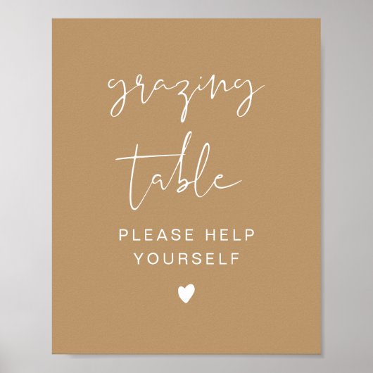 INDIE Modern Boho Grazing Table Sign Poster (Vorne)