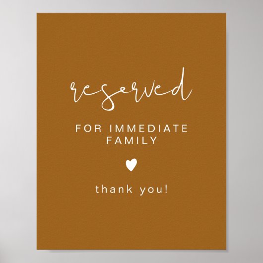 INDIE Modern Boho Wedding Reserviert Seating Zeich Poster (Vorne)