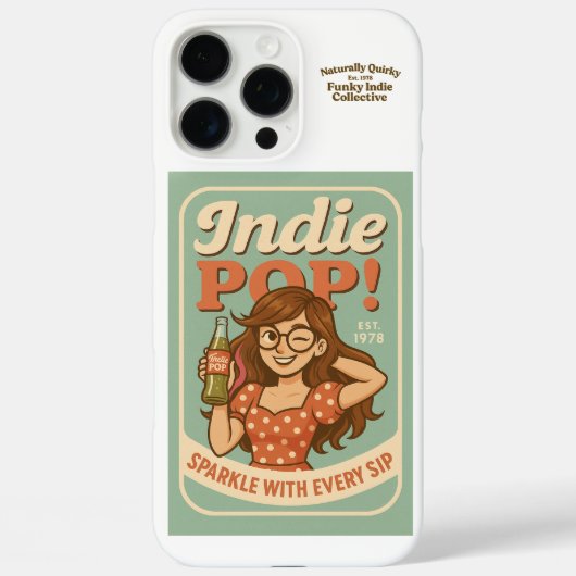 Indie Pop iPhone Case - Retro Soda Label (Rückseite)