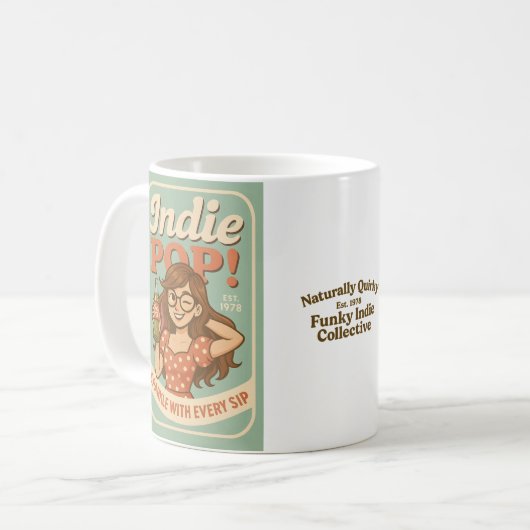 Indie Pop Tasse (Vorderseite Links)