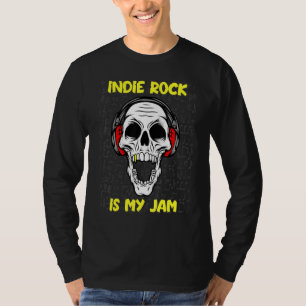 Indie Rock ist mein Ding - Totenkopf und Kopfhörer T-Shirt