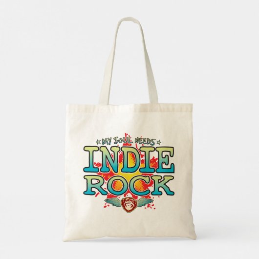 Indie Rock Soul Tote Bag Tragetasche (Rückseite)