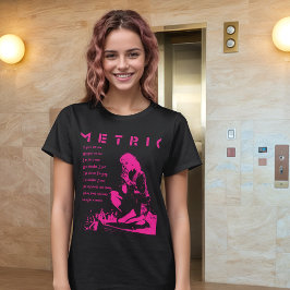 Indie Rock Vibes: Metric Band Emily Haines Lyric T-Shirt