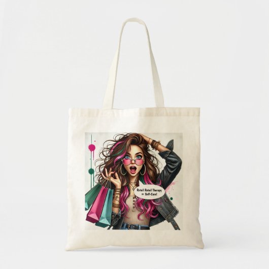 🛍 Indie Shopping Spree - Personalisiert Tote Bag Tragetasche (Vorne)