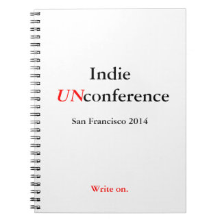 Indie UnConference gewundenes Notizbuch - Notizblock