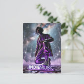 indieMusic Lila-1 Postkarte (Stehend Vorderseite)