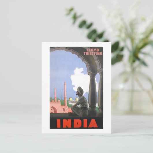 Indien-1927 Postkarte (Stehend Vorderseite)