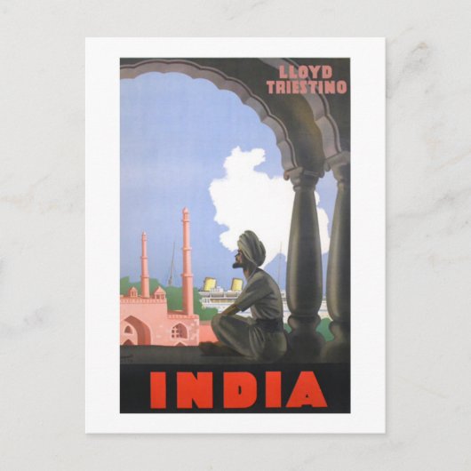 Indien-1927 Postkarte (Vorderseite)
