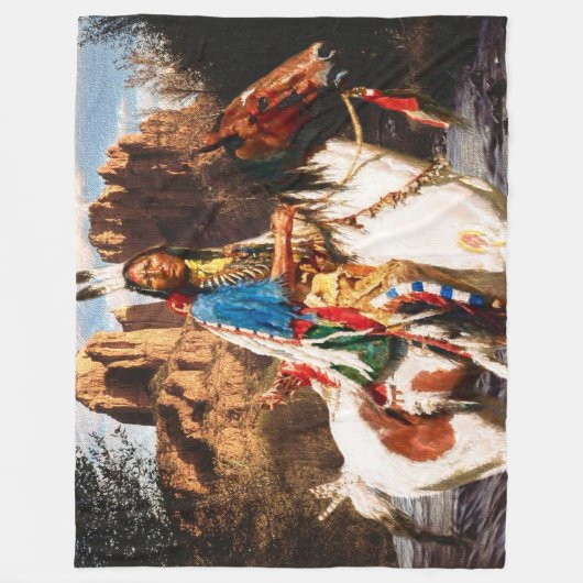 Indien 1A Fleecedecke (Vorderseite)