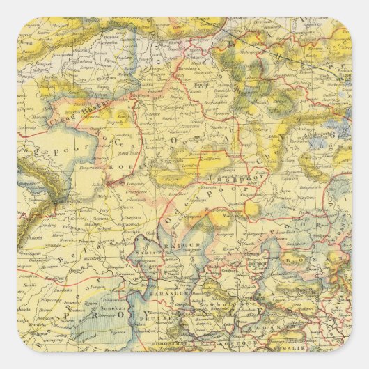 Indien 2 quadratischer aufkleber (Vorderseite)