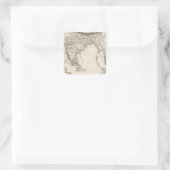 Indien 3 quadratischer aufkleber (Tasche)