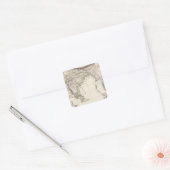 Indien 3 quadratischer aufkleber (Umschlag)