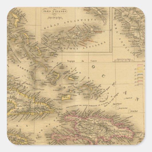 Indien 6 quadratischer aufkleber (Vorderseite)