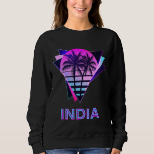 Indien 80er Palme Indischer Stolz Retro Vintage So Sweatshirt