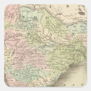 Indien 9 quadratischer aufkleber