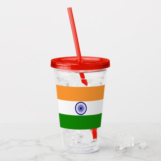Indien Acryltrinkbecher (Vorderseite Ice)
