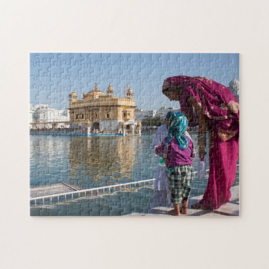 Indien Amritsar Golden Temple. Jigsaw Puzzle (Horizontal)