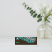 Indien! Aquamarin • Profilecard Mini Visitenkarte (Stehend Vorderseite)