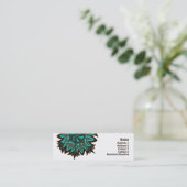 Indien! Aquamarin • Profilecard Mini Visitenkarte (Stehend Vorderseite)