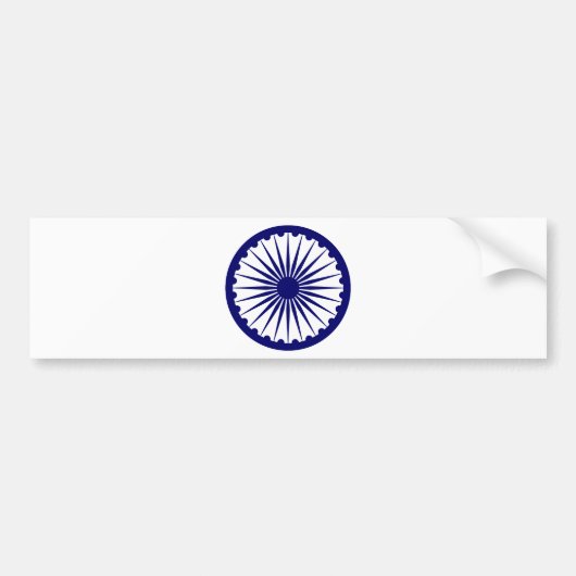 Indien Ashoka Chakra Autoaufkleber (Vorne)