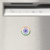 Indien Ashoka Chakra Circle Shape Magnet (In Situ (Geschirrspüler))