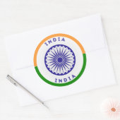 Indien Ashoka Chakra Circle Shape Runder Aufkleber (Umschlag)
