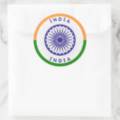 Indien Ashoka Chakra Circle Shape Runder Aufkleber (Tasche)