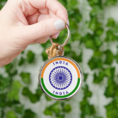 Indien Ashoka Chakra Circle Shape Schlüsselanhänger (Hand)