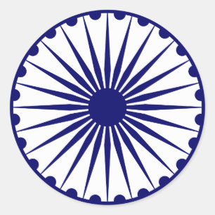 Indien Ashoka Chakra Runder Aufkleber