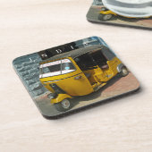Indien Auto Rickshaw View Untersetzer (Linke Seite)