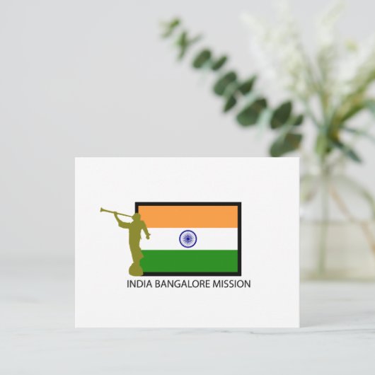 INDIEN BANGALORE MISSION LDS CTR POSTKARTE (Stehend Vorderseite)