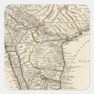 Indien, Bangladesch, Asien Quadratischer Aufkleber