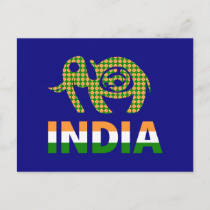 Indien, bemalter Elefant Postkarte