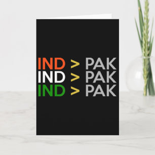 Indien besser als Pakistan indisches Cricket-Triko Karte