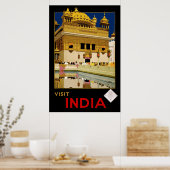 Indien besuchen poster (Küche)