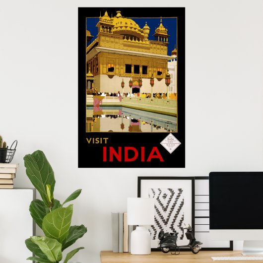 Indien besuchen poster (Heimbüro)