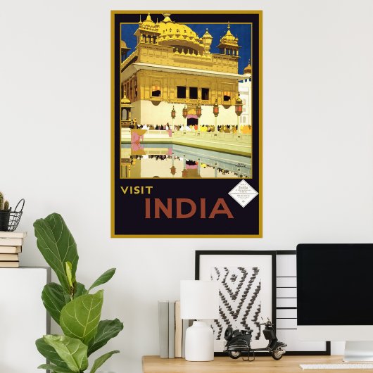 Indien besuchen poster (Heimbüro)