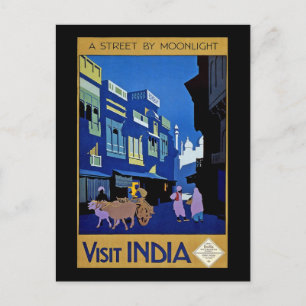 Indien besuchen postkarte