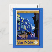 Indien besuchen postkarte (Vorne/Hinten)