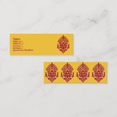 Indien Blockdruck Mini Visitenkarte (Vorne/Hinten)