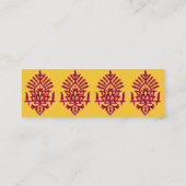 Indien Blockdruck Mini Visitenkarte (Rückseite)