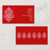 Indien-BlockdruckPrint Visitenkarte (Vorne/Hinten)