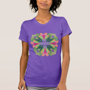 Indien Blume abstrakte geometrische Wasserfarbe T-Shirt