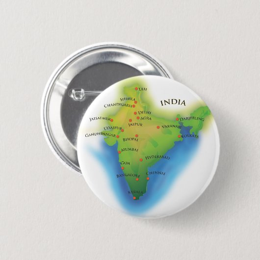 Indien Button (Vorne & Hinten)