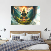 Indien Canvas Print Picture 2 Leinwanddruck (Insitu (Schlafzimmer))