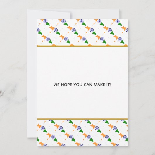 INDIEN Christliche Hochzeitsfeier Save The Date (Rückseite)