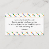 INDIEN Christliche Schrift John 3:16 Visitenkarte (Rückseite)