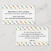 INDIEN Christliche Schrift John 3:16 Visitenkarte (Vorne/Hinten)