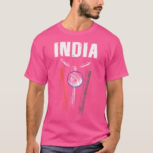 Indien Cricke for Indian Cricket Fans T-Shirt (Vorderseite)